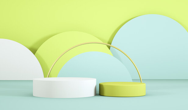 3d rendering podium platform