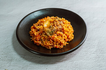 Korean fried rice with aged kimchi, 'mugeunji bokkeumbap'