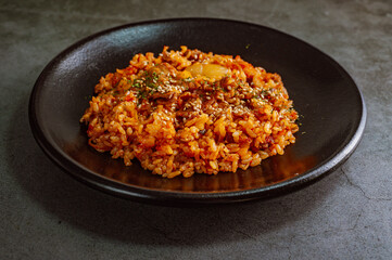 Korean fried rice with aged kimchi, 'mugeunji bokkeumbap'