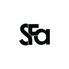 sfa initial letter monogram logo design