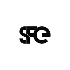 sfe initial letter monogram logo design