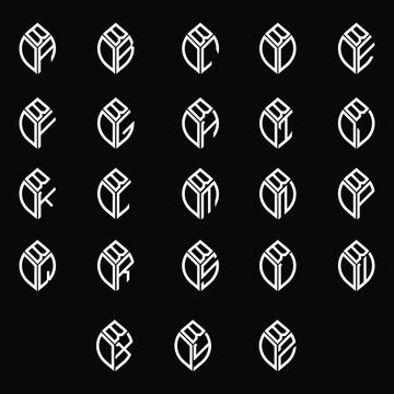 Creative letter logo design on black color background