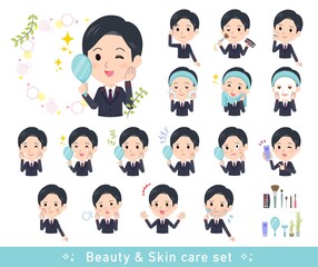 美容に関する郵便スーツ男性のセット