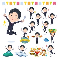 食のイベントに関する郵便スーツ男性のセット