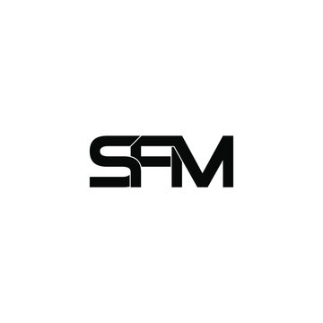 sfm initial letter monogram logo design