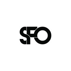 sfo initial letter monogram logo design