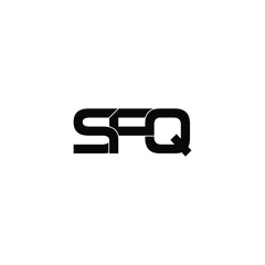 sfq initial letter monogram logo design