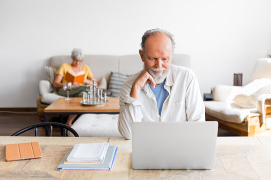 Senior Man and Senior Woman at Home