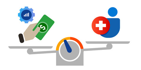 economy vs health balancing financial economic money with pandemic corona covid-19