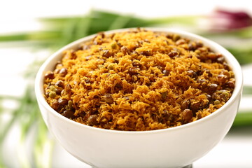 Delicious and spicy appetizer, Indian savory snacks- mixture, namkeen.