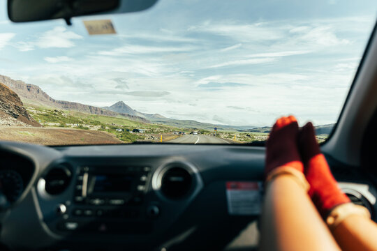 Feet on the dash- Road trip to Akureyri