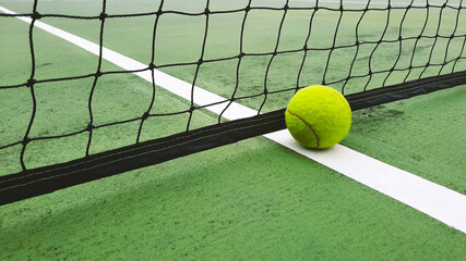 tennis ball and net