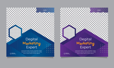 Digital marketing agency social media post template