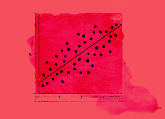 Abstract Scatter Graph and Business  Growth Concept 