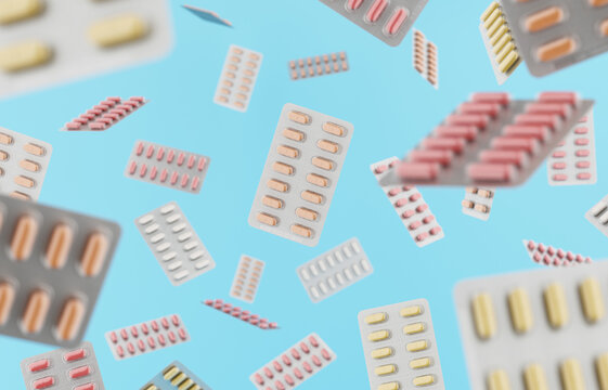 Pill blister background