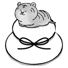 かわいいトラの鏡餅