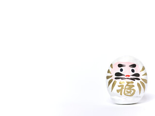 合格祈願の白いだるま