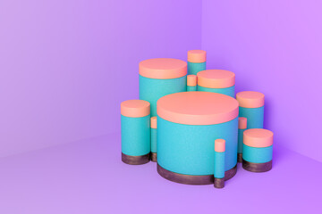 Colorful cylinders