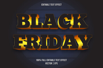 Black friday editable text effect retro style