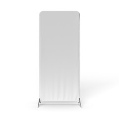 Tension Fabric Banner Display unit, front view tension banner for exhibition illustration and mockups. 3d render illustration.