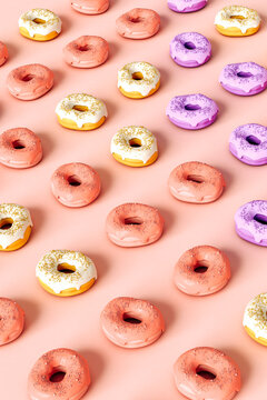 vertical pattern of donuts