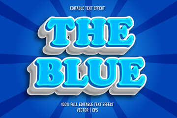 The blue editable text effect comic style