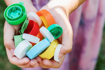 Collecting Plastic Bottlecap Litter