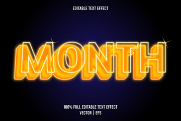 Naklejka na ściany i meble Month editable text effect neon style
