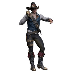 Handsome Caucasian Pirate Man, 3D illustration, 3D Rendering