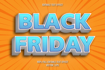 Black friday editable text effect comic style