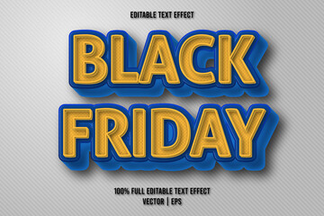 Black friday editable text effect retro style