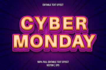 Cyber monday editable text effect comic style