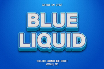 Blue liquid editable text effect comic style