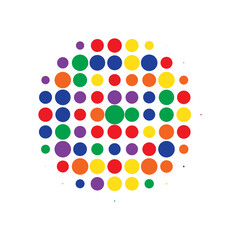 Colorful Halftone Art. Abstract Dots. Texture Set. Dot Dots. Circle Half. Gradient Element. Effect Illustration. Round Grunge. Design Illustration.