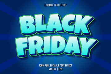Black friday editable text effect comic style