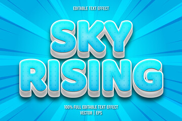 Sky rising editable text effect comic style