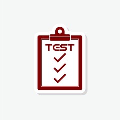 Clipboard icon. Document, file, report test checklist sticker