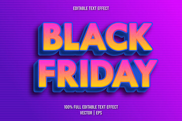 Black friday editable text effect retro style