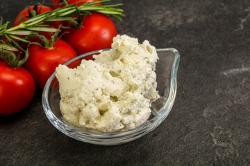 Soft cream cheese with herbs