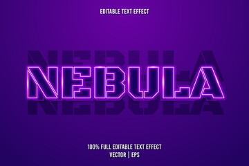 Obraz premium Nebula editable text effect neon style