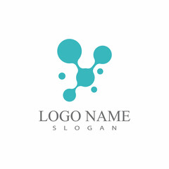 Molecule symbol logo template vector illustration design