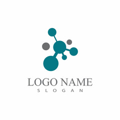 Molecule symbol logo template vector illustration design