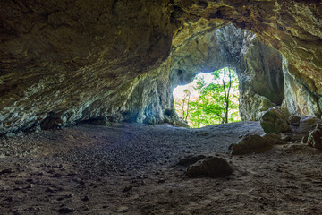 Breathtaking stalactite caves in the Danube valley near Beuron