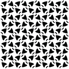 Seamless vector pattern in geometric ornamental style. Black pattern.