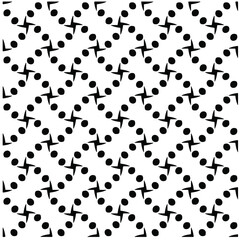Seamless vector pattern in geometric ornamental style. Black pattern.