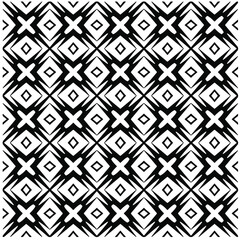 Seamless vector pattern in geometric ornamental style. Black pattern.