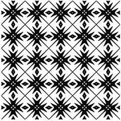 Seamless vector pattern in geometric ornamental style. Black pattern.
