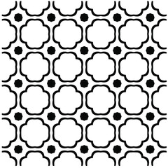 Seamless vector pattern in geometric ornamental style. Black pattern.