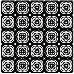 Seamless vector pattern in geometric ornamental style. Black pattern.