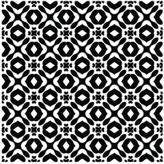 Seamless vector pattern in geometric ornamental style. Black pattern.
